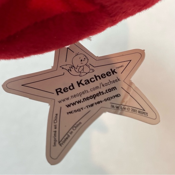 2005 NEOPETS RED KACHEEK McDonald’s Plush Stuffed Animal Collectible Toy - Picture 3 of 5